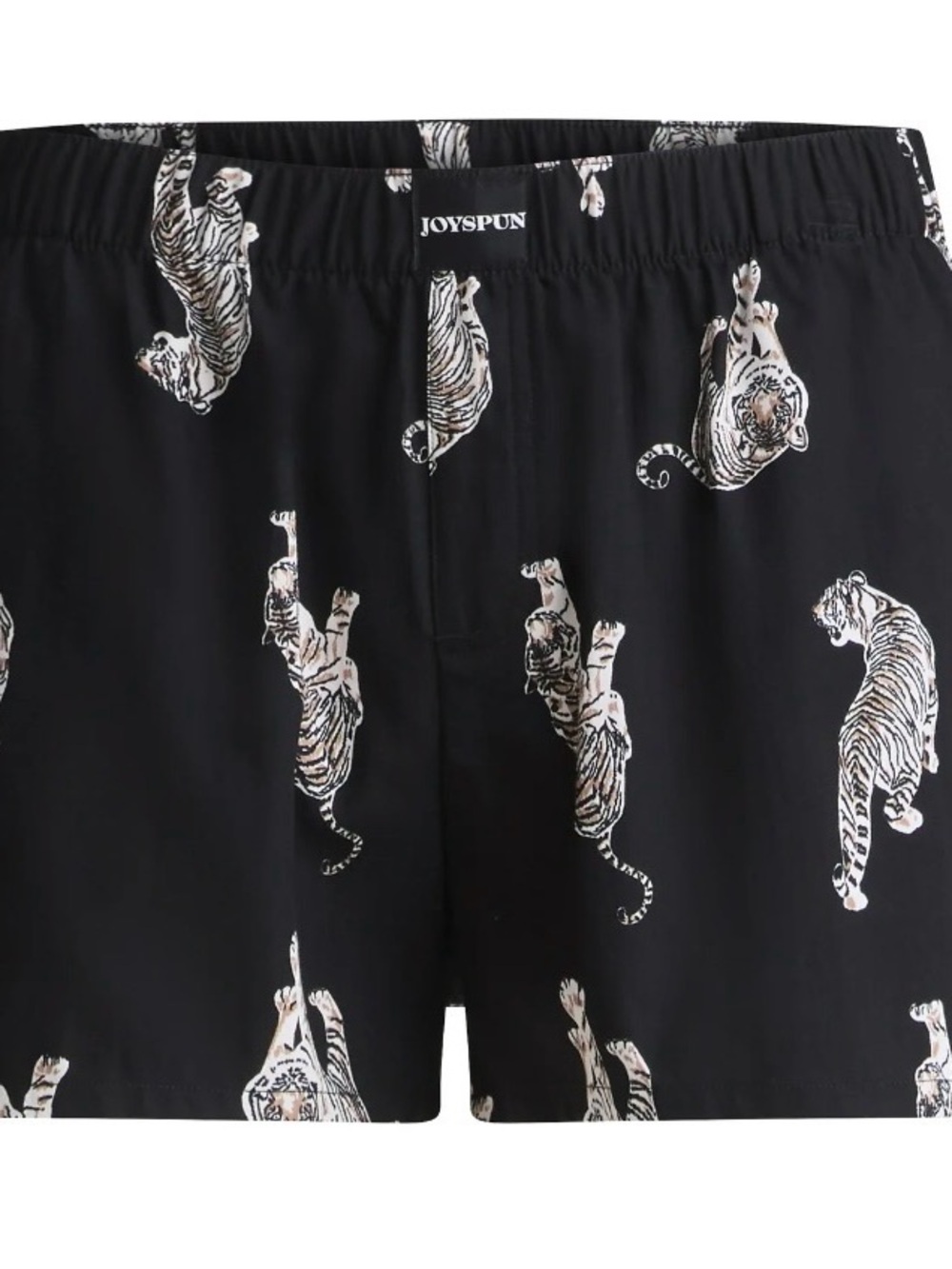 Joyspun Black Tiger-Print Women's Boxer Pajama Shorts - Picture 3 of 4
